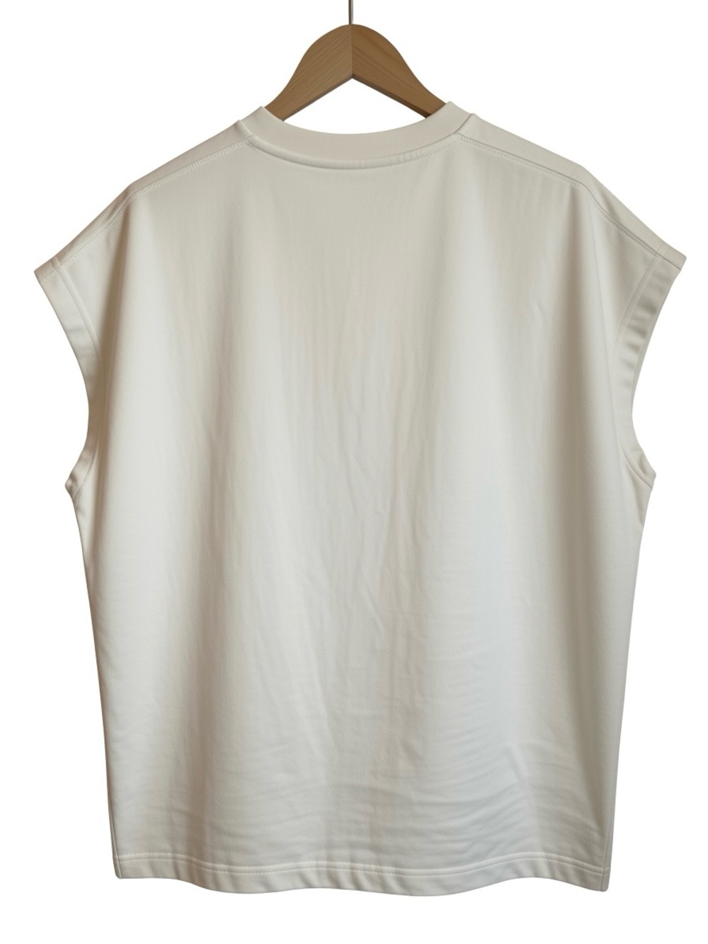 COS Cream French Terry Cotton Sleeveless Top Made in Portugal Medium - Picture 2 of 10